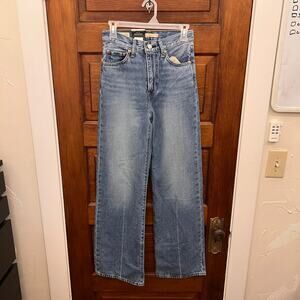 Levi's Ribcage Wide Leg Women's Jeans Not the Same Medium Wash sz 24 x 32 NWT's